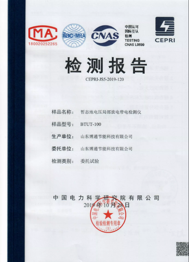 檢測系統檢測報告